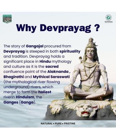 Deve Herbes Gangajal - Eau sacr e du Ganga au Devprayag - Flacon en verre transparent - 100 ml - Buy Online on GoSupps.com