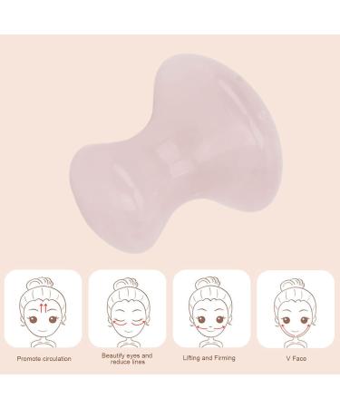 Yinhing Rose Quartz Gua Sha Scraper Plate | Mushroom Shaped Facial Massage Tool for Skin Tightening & Relaxation | International Shipping Available - Buy Online on GoSupps.com