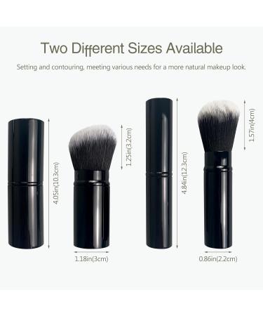 Retractable Kabuki Makeup Brush - Angled Travel Powder Blush Brush with Cover for Makeup Applications | International Shipping Available - Buy Online on GoSupps.com