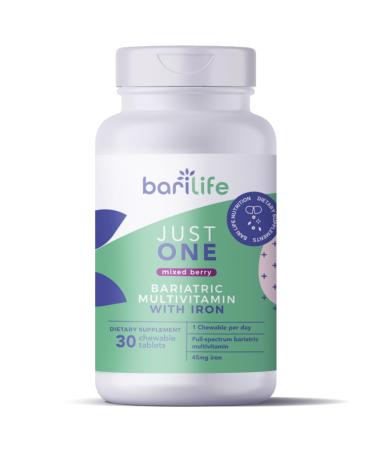Bari Life Just One Chewable, Once Daily Bariatric Multivitamin and Iron