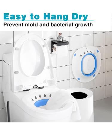 Sitz Bath for Toilet Seat - Hemorrhoid & Perineum Relief, Yoni Steam Seat - Collapsible & Easy to Store - Pregnancy & Postpartum Care Essentials - Buy Online on GoSupps.com