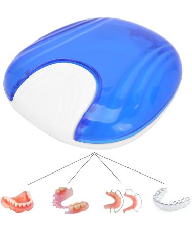 Orthodontic Retainer Case & Fake Tooth Cover - Travel Storage Box for Men (Blue) | International Shipping Available - Buy Online on GoSupps.com