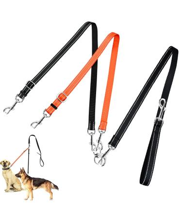ASOCEA Double Dog Leash Multi 2 in 1 Leash Splitter for Dog Leashes Puppy No Tangle Outdoor Walking Leash 360 Rotating Dog Leashes Adjustable Reflective Nylon Traction Rope for Dogs 2 in 1 Leash
