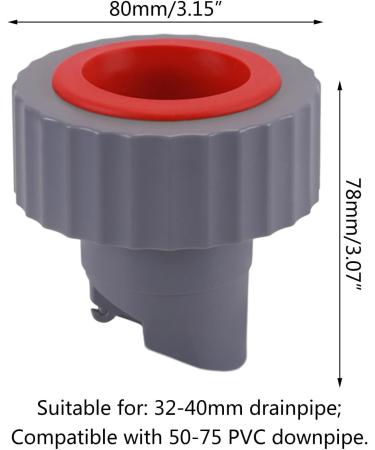 LUOFANG Easy Installation Pipe Seal Versatile Pipe Seal Efficient Pipe Plug Pipe Maintenance Solution Let Space Odors Frees 78*80mm Gray-1 Item - Buy Online on GoSupps.com