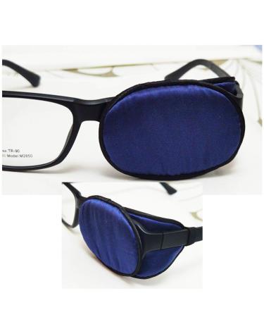 Blue Silk Eye Cover for Amblyopia & Strabismus - Adult Glasses Patch | International Shipping - Buy Online on GoSupps.com
