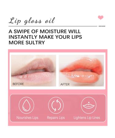 Hydrating Lip Gloss Oil (07 RASPBERRY) - Non-Sticky, Big Brush Head, Glitter Shine Primer Lip Tint - Set of 2 - Buy Online on GoSupps.com