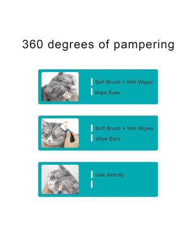 2-Piece Dog Tear Stain Remover & Eye Comb Brush Set - Effective Pet Care for Happy Clean Eyes - Buy Online on GoSupps.com