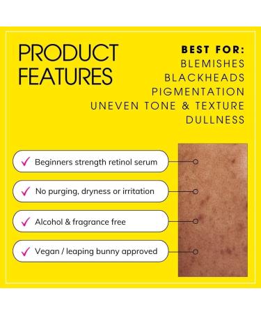 Clear Skin Days 5% Retinol Recovery Face Serum - With Niacinamide - Treats Scarring Hyperpigmentation Fine Lines & Wrinkles - Brightens Skin & Increases Cell Turnover 30ml - Buy Online on GoSupps.com