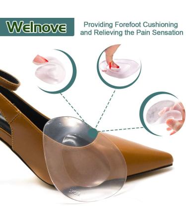 Welnove 10Pcs Metatarsal Pads - Anti-Slip Forefoot Cushions for Mortons Neuroma & Foot Pain - Buy Online on GoSupps.com