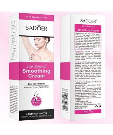 Gentle & Soothing Sensitive Depilatory Cream - Painless Hair Remover for Women | Moisturizing Face & Body Solution  - Buy Online on GoSupps.com