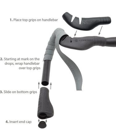 REDSHIFT Cruise Control Drop Bar Grips - Ergonomic Comfort for Road, Gravel & Fixie Bikes - Buy Online on GoSupps.com