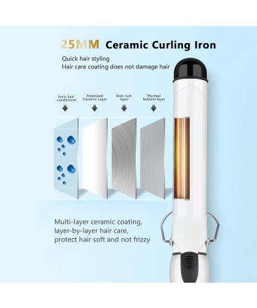 Unipampa 25mm Professional Hair Curler | Ceramic Curling Iron 100-220 | Large Curls & Gentle Waves | 360 Cable - Buy Online on GoSupps.com