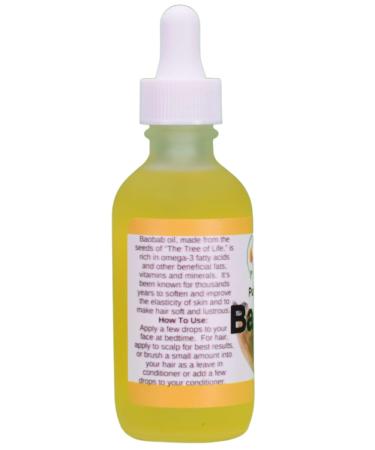 Organic Baobab Oil | 100% Pure & Natural Face & Hair Oil | 2 oz Glass Bottle - International Shipping Available - Buy Online on GoSupps.com
