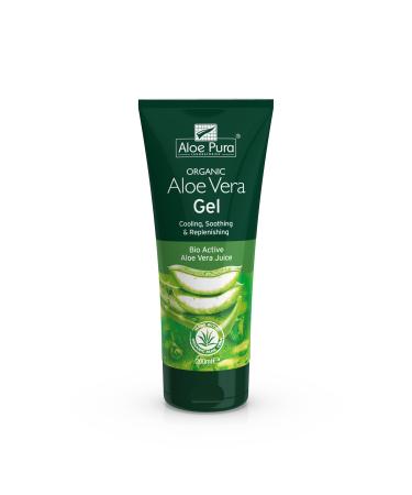 Aloe Pura Organic Aloe Vera Gel Natural Vegan Cruelty Free Paraben and SLS Free Cooling Soothing 200 ml (Pack of 1) Regular 200 ml (Pack of 1) - Buy Online on GoSupps.com