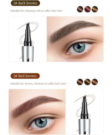 Blapee Eyebrow Pencil Blapee Magic 4 Tip Brow Pencil Long-Lasting Waterproof Natural Lift & Snatch Eyebrow Microblading Pen Long-Lasting Waterproof Natural Eyebrow Hair (04#) - Buy Online on GoSupps.com