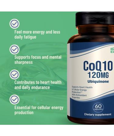 CoQ10 120Mg Ubiquinone | Supports Cellular Energy and antioxidant Activity for Overall Wellness. (1-Pack) 60 Count (Pack of 1) - Buy Online on GoSupps.com