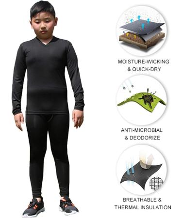 LANBAOSI Boys Long Sleeve Compression Shirts 3 Pack - Soccer Practice Base Layer for Kids in White Gray - Size 5 - Buy Online on GoSupps.com