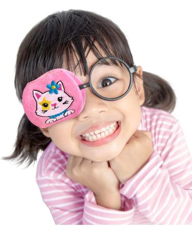 Eye Patch- Kitty Eyeglass Eye Patch for Children by Patch Pals (Right Eye Coverage)