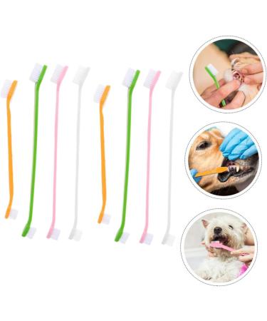 HANABASS 8pcs Double Head Dog Toothbrush Cat Care Pet Toothpaste Pet Oral Health Dual-head Brush Pp 1 count (Pack of 1) As Shown - Buy Online on GoSupps.com