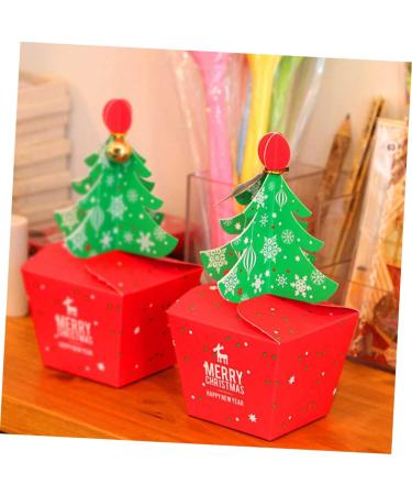SHOWERORO Christmas Party Bag Fillers Stocking Stuffers Chocolate Boxes for Presents Candy Box Xmas Candy Bag Christmas Candy Box 8*8*15.5cm Red - Buy Online on GoSupps.com