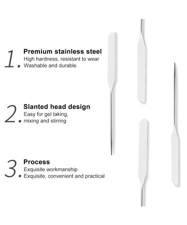 Buy Stainless Steel Makeup Spatula - Slanted Head Mixing Tool for Makeup & Nail Art - Perfect for Manicure Expert Techniques - Buy Online on GoSupps.com