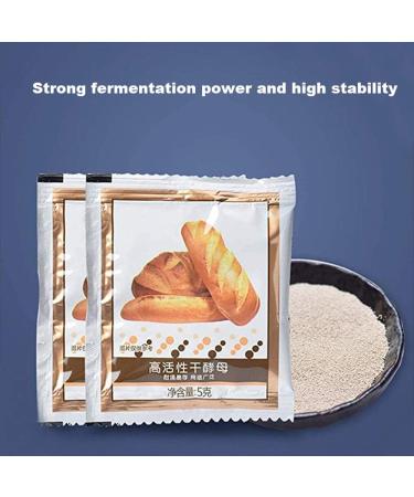 20 Bags Bread Yeast Active Dry Yeast High Glucose Tolerance Kitchen Baking Supplies for Bread Making (5g/Bags) - Buy Online on GoSupps.com