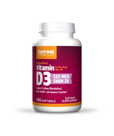 Jarrow Formulas Vitamin D3 Cholecalciferol 5000 IU 100 Softgels - Buy Online on GoSupps.com