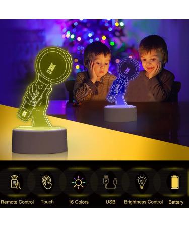 Eygerur 3D Illusion Kpop BTS Night Light 16-Color BTS Light with Remote Control and Smart Touch BTS Lamp BTS Room Decor for Girls Birthday Christmas BTS Gifts a04 - Buy Online on GoSupps.com
