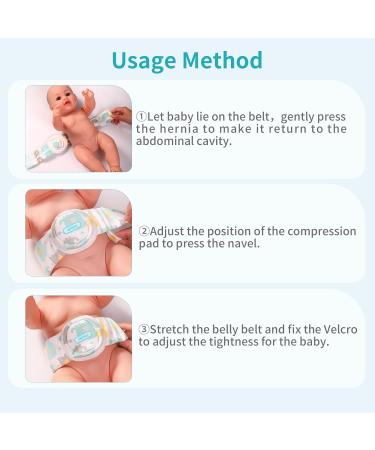 Lefeke Umbilical Hernia Belt for Infants - Adjustable Baby Belly Button Band & Abdominal Binder - Green Large Concavity Pads-Pattern Style 02 - Buy Online on GoSupps.com