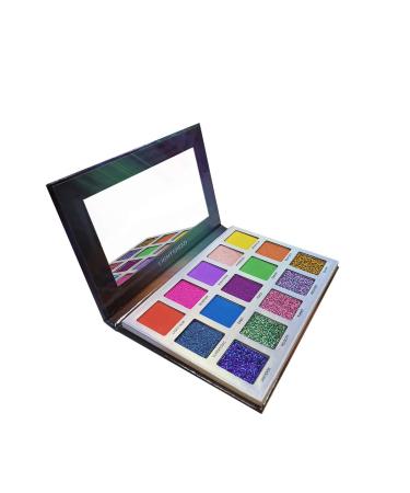 15 Colors Bright Eyeshadow Palette  Everfavor Colorful Glitter Matte Shimmer Pigment Eyeshadow Palette Long Lasting Eye Makeup Pallet  Cruelty-Free