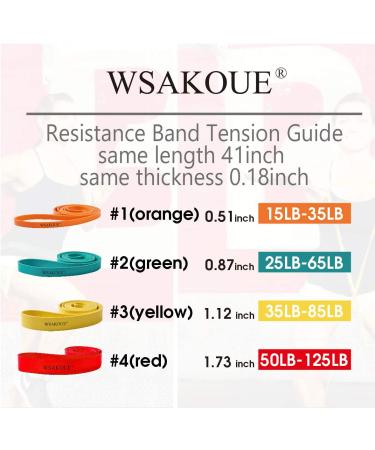 WSAKOUE Pull Up Bands - Orange-S | Resistance Bands for Powerlifting & Body Stretching - Buy Online on GoSupps.com