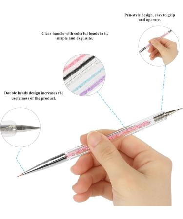 Pack of 5 Nail Dotting Tools Set Crystal Rhinestones Manicure Painting Pen Nail Art Kit 5 Colors - Buy Online on GoSupps.com