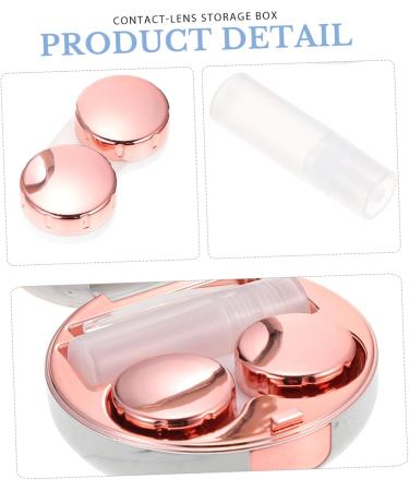 Solustre Eye Contact Holder Set - Travel Case with Tweezers & Mirror for Contact Lenses - White - Buy Online on GoSupps.com