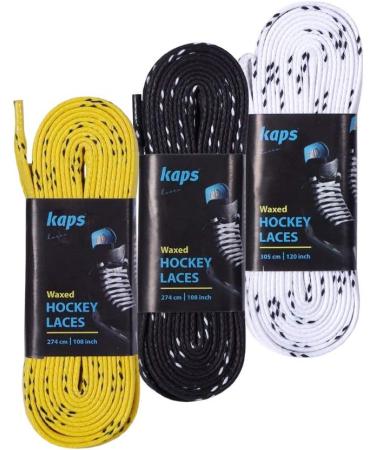Kaps Professional Ice Hockey Laces | 274 cm Black | Perfect for Inline & Roller Skates - Buy Online on GoSupps.com