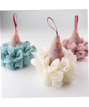 Housoutil Ice Cream Bath Ball - 2 Pcs Mesh Shower Puff & Loofah for Body Wash - Anti-Separation Polyester Sponge - Ideal for Men - International Shipping Available - Buy Online on GoSupps.com