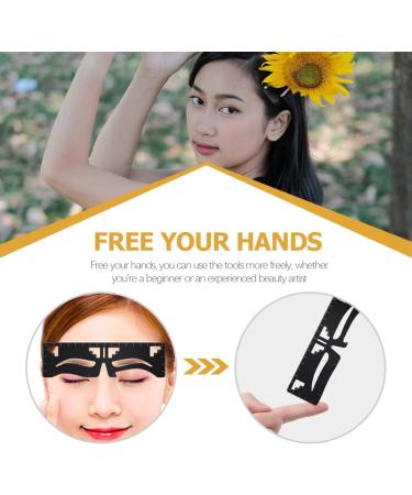 OHPHCALL eyebrow design eyebrow card Eyebrow Positioning Tool Eyebrow Shaper Metal eyebrow trimming - Buy Online on GoSupps.com