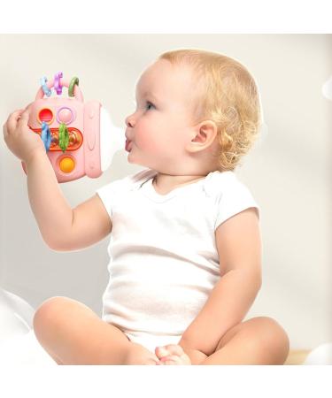 Zugschnur Silikon Bite Toy - Children's Teething Toys in Bottle Form | Chewable Designs & Spring Toys for Teething Relief at JaceKee Sweet Rosa - Buy Online on GoSupps.com