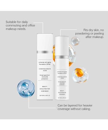  Nuvilo Hydrating Foundation - Moisture-rich liquid base for a smoother even complexion lightweight daily makeup (3 pieces) - Buy Online on GoSupps.com