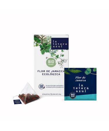 PHARMADUS La Teera Blue Jamaica Flower Infusion Hibiscus organic cleansing drink without tea sour and floral flavor ideal for hot or cold 100 g pure hibiscus