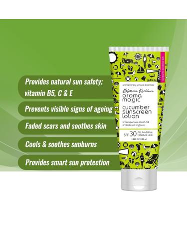 Aro-ma Magic Cucumber Sunscreen Lotion SPF 30 - Hydrating & Protective Sunblock 3.38 Fl Oz - International Shipping Available - Buy Online on GoSupps.com