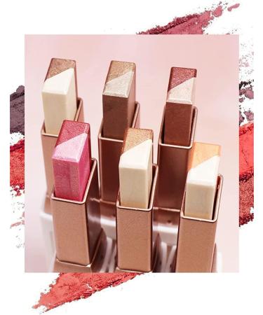 6 Pieces Glitter Gradient Eyeshadow Stick- Eye Shadow Pen Gradient Waterproof Long-Lasting Dual-Color Eyeshadow Stick for Women Eye Makeup - Buy Online on GoSupps.com