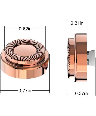 6 PCS Rose Gold Facial Hair Remover Replacement Heads for Women - Compatible with Finishing Touch Flawless Tool - 18K Gold Plated Blades - Includes Cleaning Brush - 2pcs - Buy Online on GoSupps.com