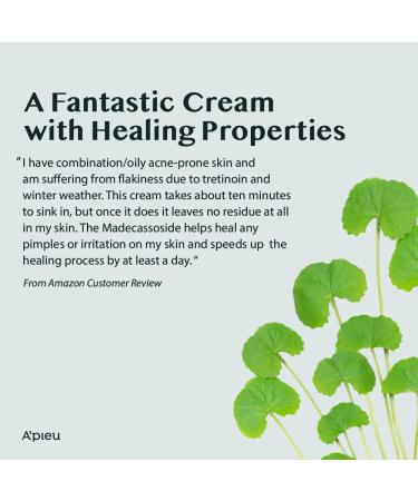 A'PIEU Madecassoside 2X Cream 1.69 fl oz - For Combination & Blemish-Prone Skin, Soothes Dryness, Sun Damage, Dark Spots - Centella Asiatica Formula - 1.69 Fl Oz - Buy Online on GoSupps.com