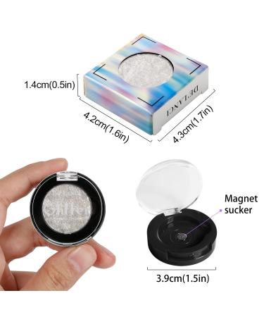 Buy Afflano Shimmery White Glitter Eyeshadow - Highly Pigmented Long Lasting Cruelty Free & Talc Free Makeup | Sparkly Holographic Highlighter - Buy Online on GoSupps.com