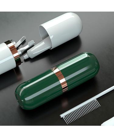 Digjobk Portable Toothbrush Cup & Organizer - Travel Case for Toothbrush & Toothpaste - Green - Buy Online on GoSupps.com