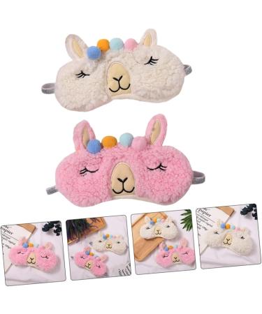 FRCOLOR 2pcs Sherpa Fleece Eye Masks - Luxury Sleep Masks for Men & Women Travel-Friendly Plush Eye Covers - Buy Online on GoSupps.com