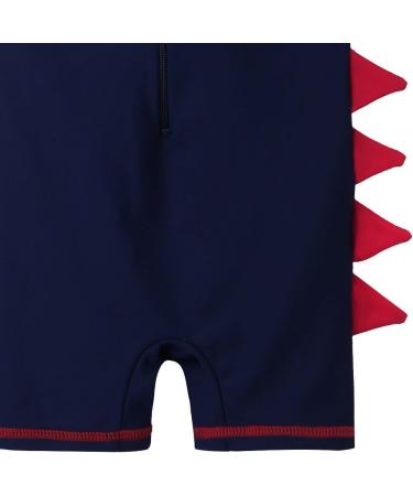 HUAANIUE Baby Boys Swimsuit with Hat UPF 50+ Rash Guard Sun Protection | Red Dinosaur Print | 1-2 Years - Buy Online on GoSupps.com