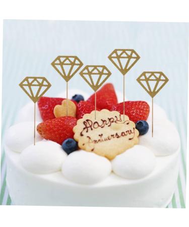 ibasenice 300 Pcs Wedding Decorations for Ceremony Wedding D cor Wedding Topper Gold Diamond Topper Birthday Diamond Dessert Topper Wedding Ceremony Decorations Gold Decor Cake Paper Cup Goldenx3pcs mediumx3pcs - Buy Online on GoSupps.com