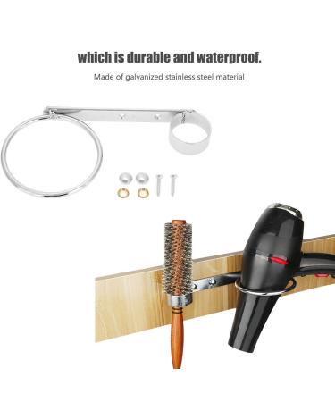 Hair Dryer Holder - Hands-Free Galvanized Stainless Steel Salon Accessory for Easy Styling - Buy Online on GoSupps.com