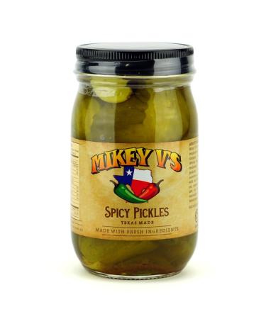 Mikey V's Spicy Carolina Reaper Pickles (1 Jar) 1 Pound (Pack of 1)